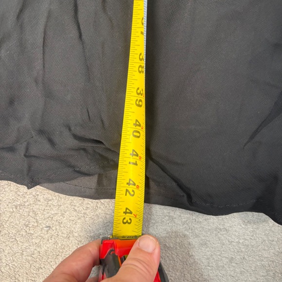 Eva Blue Cowl Neck Tiered Dress Sz 14 Black Red Floral Print Stretch Whimsigoth - Picture 10 of 11